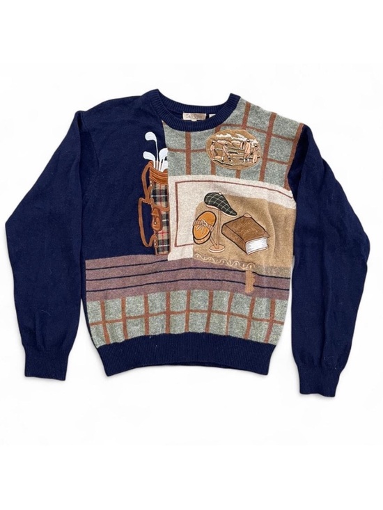 san dino Other - Men Navy Blue Graphic San Dino Unisex size medium wool vintage 90s golf sweater